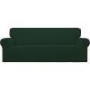 Easy-Going Stretch Sofa Slipcover 1-Piece Sofa Cover Furniture Protector Couch Soft with Elastic Bottom for Kids, Polyester Spandex Jacquard Fabric Small Checks (Sofa, Dark Gray)(Dark Green)