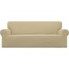image:imageEasyGoing Stretch Sofa Slipcover 1Piece Sofa Cover Furniture Protector Couch Soft with Elastic Bottom for Kids Polyester Spandex Jacquard Fabric Small Checks Sofa Dark GrayBeige