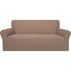 Easy-Going 100% Waterproof Chair Couch Cover, Dual Waterproof Sofa Cover, Stretch Jacquard Sofa Slipcover, Leakproof Furniture Protector for Kids, Pets, Dog and Cat (Chair, Chocolate)(Camel)