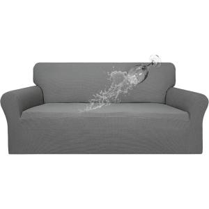 Easy-Going 100% Waterproof Chair Couch Cover, Dual Waterproof Sofa Cover, Stretch Jacquard Sofa Slipcover, Leakproof Furniture Protector for Kids, Pets, Dog and Cat (Chair, Chocolate)(Grey)