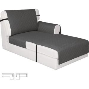 Easy-Going Reversible Oversized Couch Cover for 3 Cushion Couch Sofa Cover for Dogs Water Resistant Furniture Protector Cover with Foam Sticks for Pet (Oversized Sofa, Gray/Light Gray)(Dark Gray/Dark Gray)