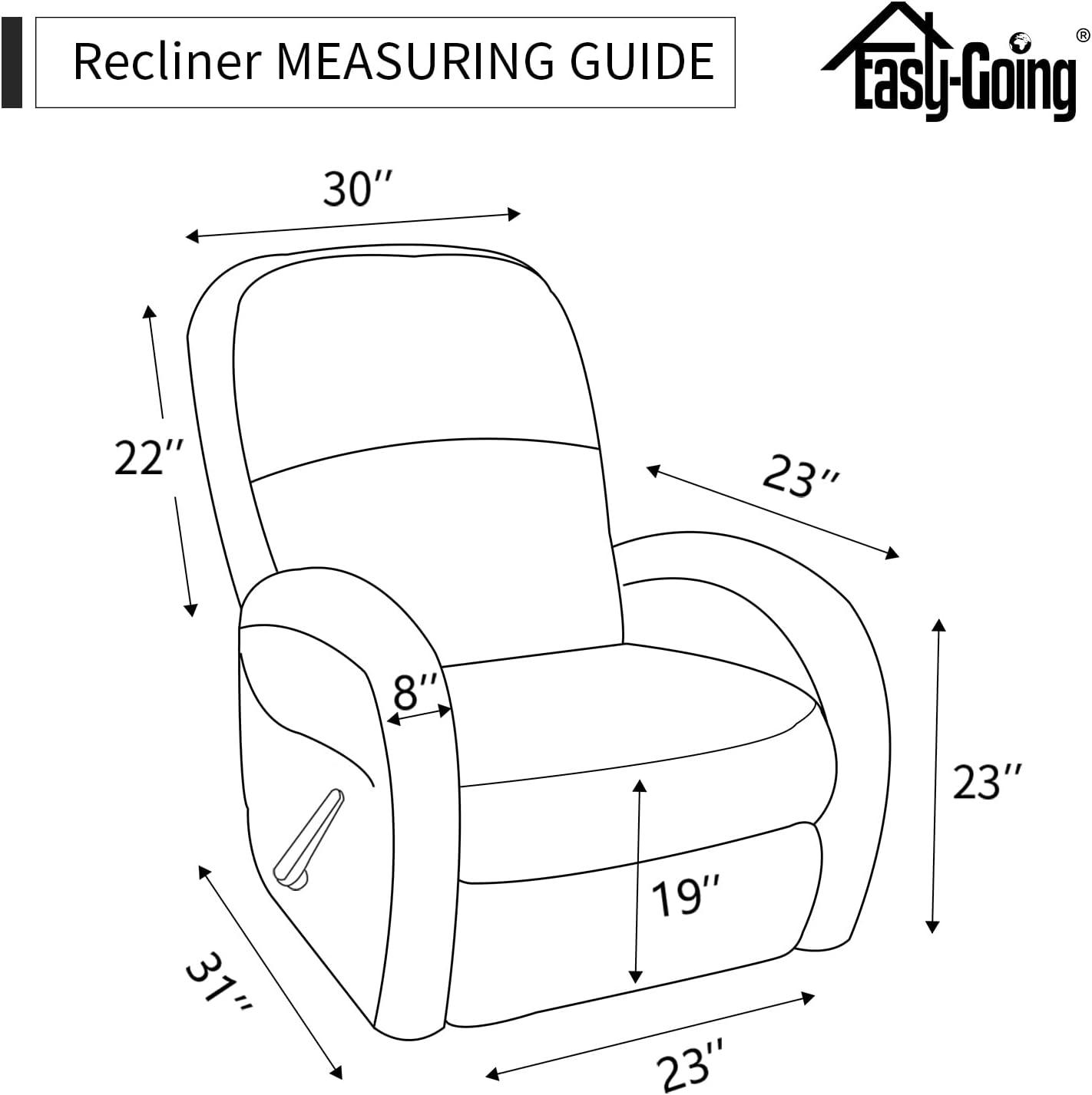image:imageEasyGoing 100 Dual Waterproof 2 Pieces Chair Cover Stretch Soft Couch Cover for Dogs Sofa Slipcover for 1 Separate Cushion Couch Leakproof Furniture Protector for Kids Pets Dark GrayChristmas Red
