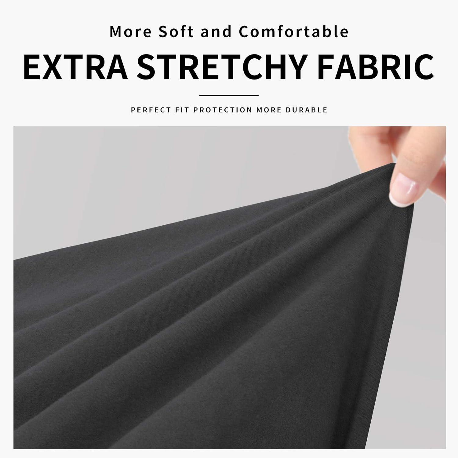 image:imageEasyGoing 100 Dual Waterproof 2 Pieces Chair Cover Stretch Soft Couch Cover for Dogs Sofa Slipcover for 1 Separate Cushion Couch Leakproof Furniture Protector for Kids Pets Dark GrayDark Gray