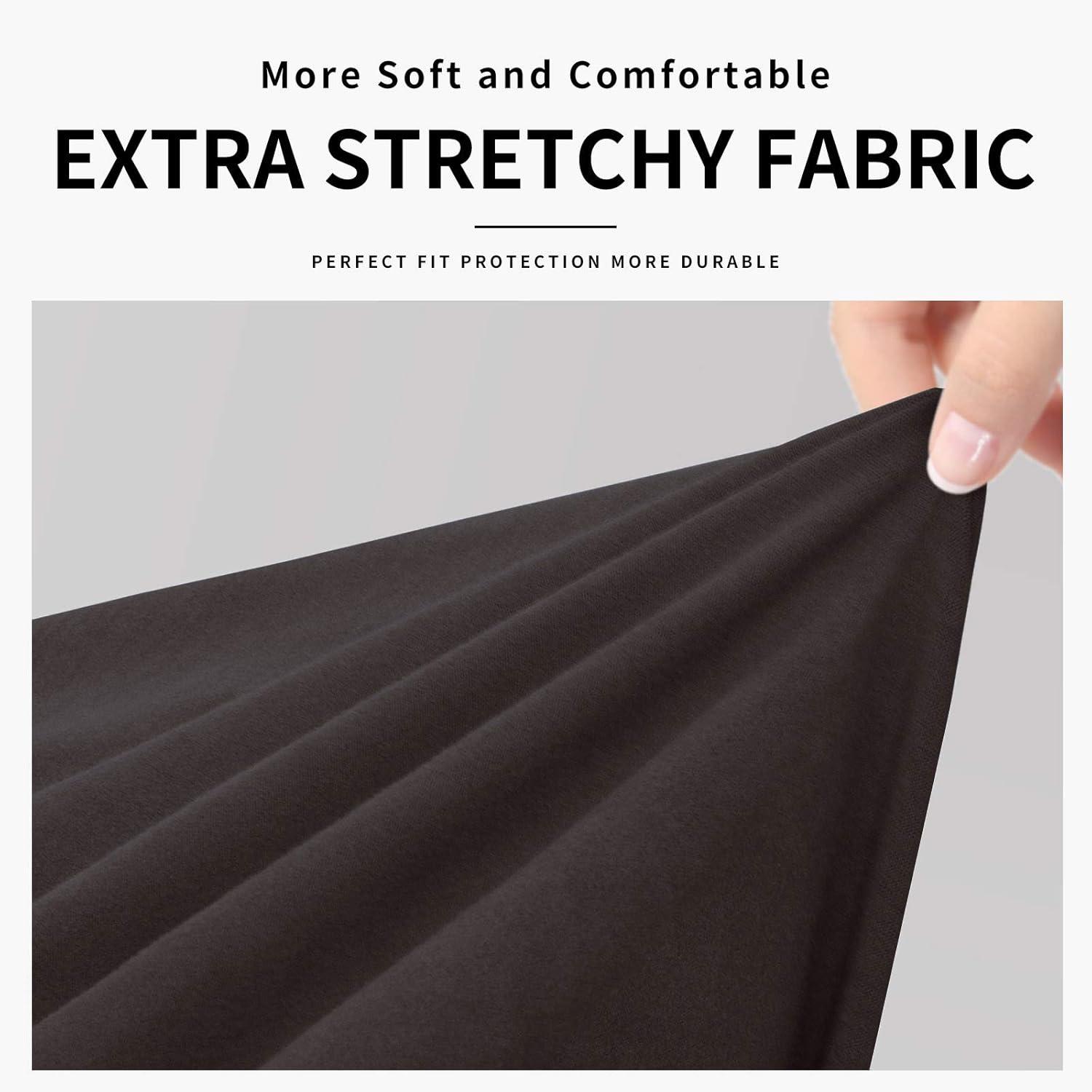 image:imageEasyGoing 100 Dual Waterproof 2 Pieces Chair Cover Stretch Soft Couch Cover for Dogs Sofa Slipcover for 1 Separate Cushion Couch Leakproof Furniture Protector for Kids Pets Dark GrayChocolate