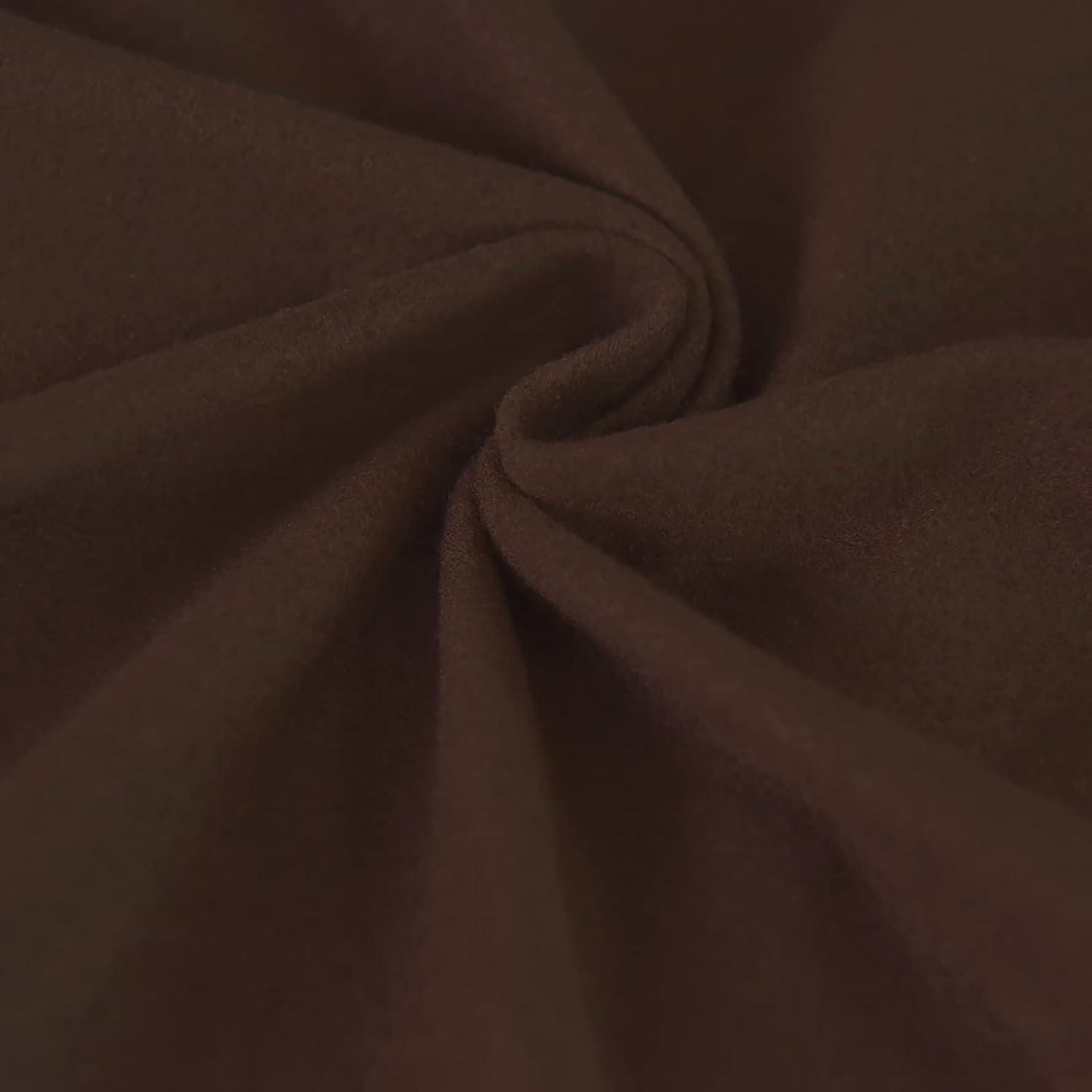 image:imageEasyGoing 2 Pieces Microfiber Stretch Chair Slipcover Spandex Soft Fitted Sofa Couch Cover Washable Furniture Protector with Elastic Bottom Kids Pet ChocolateCoffee