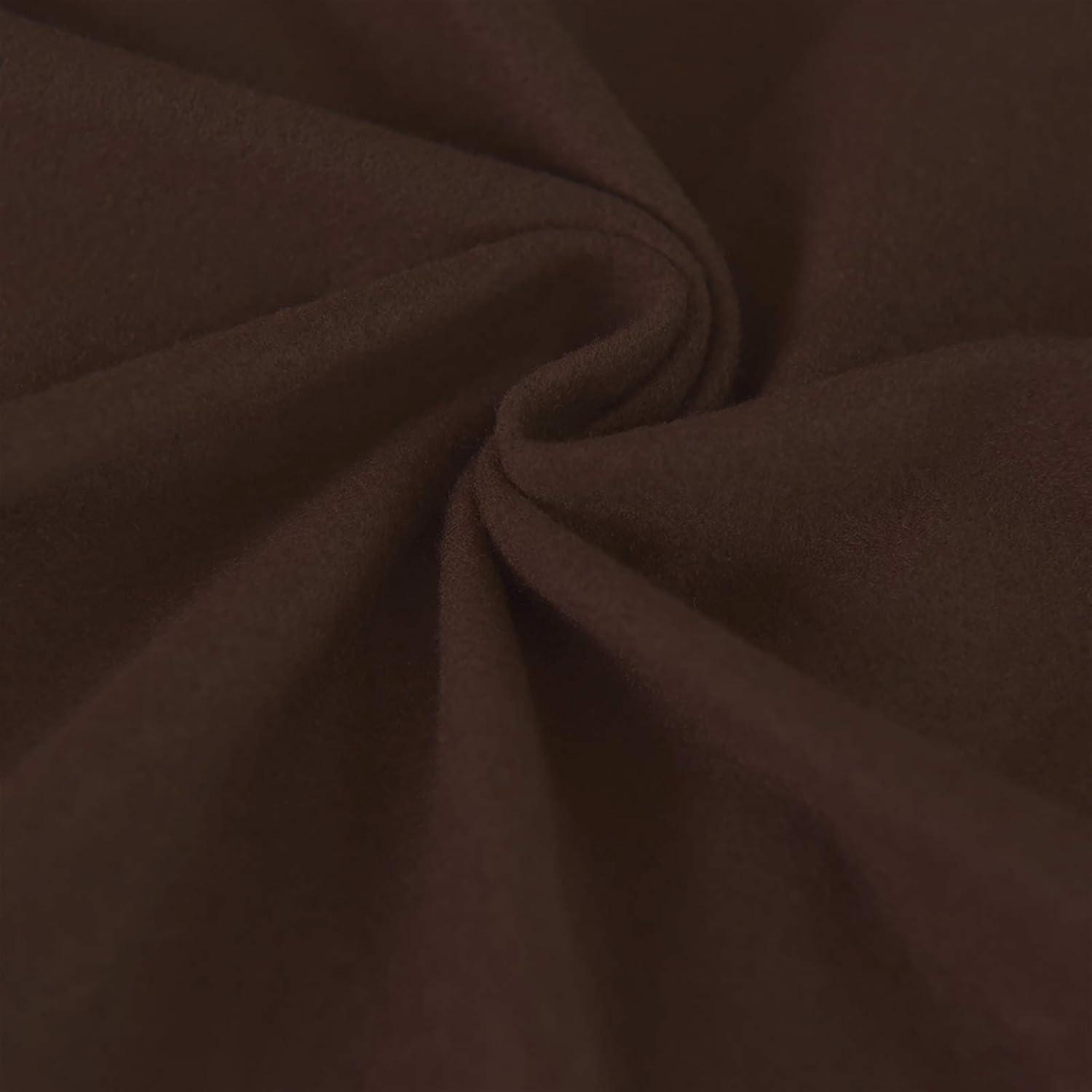 image:imageEasyGoing 2 Pieces Microfiber Stretch Chair Slipcover Spandex Soft Fitted Sofa Couch Cover Washable Furniture Protector with Elastic Bottom Kids Pet ChocolateCoffee