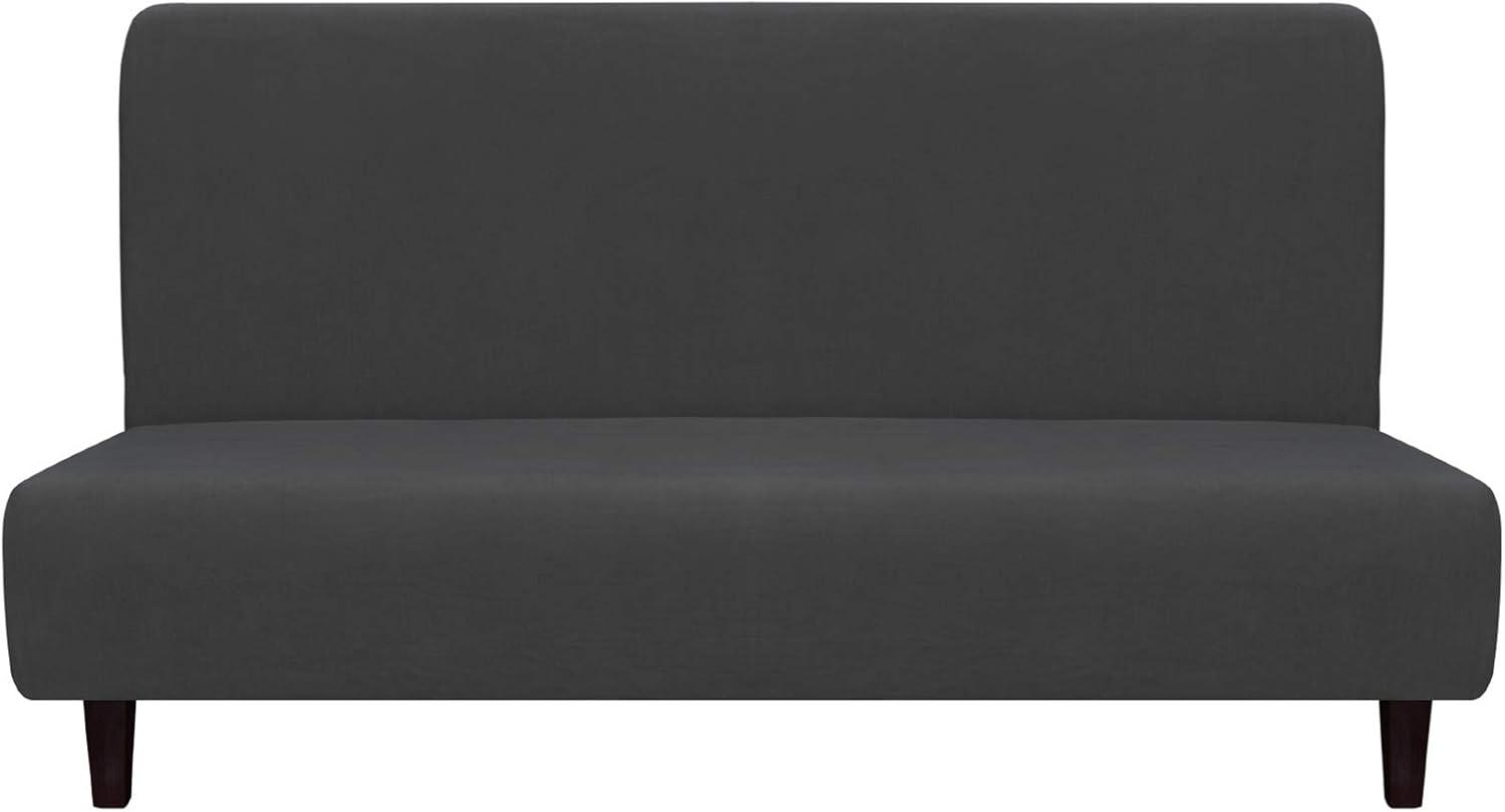 image:imageEasyGoing Fleece Stretch Sofa Slipcover Spandex NonSlip Soft Couch Sofa Cover Washable Furniture Protector with AntiSkid Foam and Elastic Bottom for Kids PetsLoveseat Dark GrayDark Gray