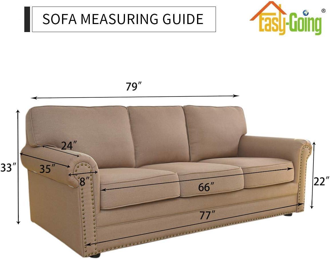 image:imageEasyGoing Fleece Stretch Sofa Slipcover Spandex NonSlip Soft Couch Sofa Cover Washable Furniture Protector with AntiSkid Foam and Elastic Bottom for Kids PetsLoveseat Dark GrayBlack