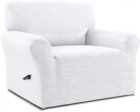 image:imageEasyGoing Fleece Stretch Sofa Slipcover Spandex NonSlip Soft Couch Sofa Cover Washable Furniture Protector with AntiSkid Foam and Elastic Bottom for Kids PetsLoveseat Dark GraySnow White