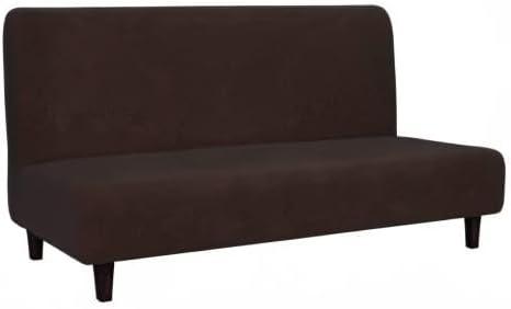 image:imageEasyGoing Fleece Stretch Sofa Slipcover Spandex NonSlip Soft Couch Sofa Cover Washable Furniture Protector with AntiSkid Foam and Elastic Bottom for Kids PetsLoveseat Dark GrayChocolate