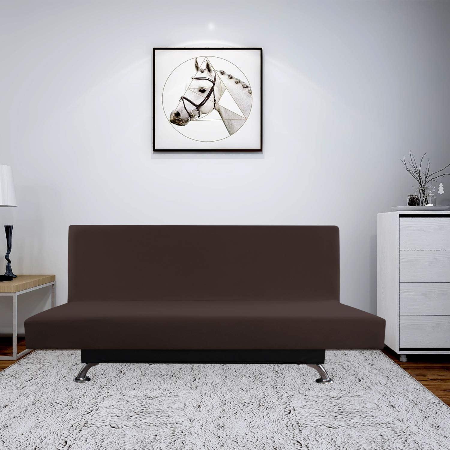image:imageEasyGoing Fleece Stretch Sofa Slipcover Spandex NonSlip Soft Couch Sofa Cover Washable Furniture Protector with AntiSkid Foam and Elastic Bottom for Kids PetsLoveseat Dark GrayChocolate