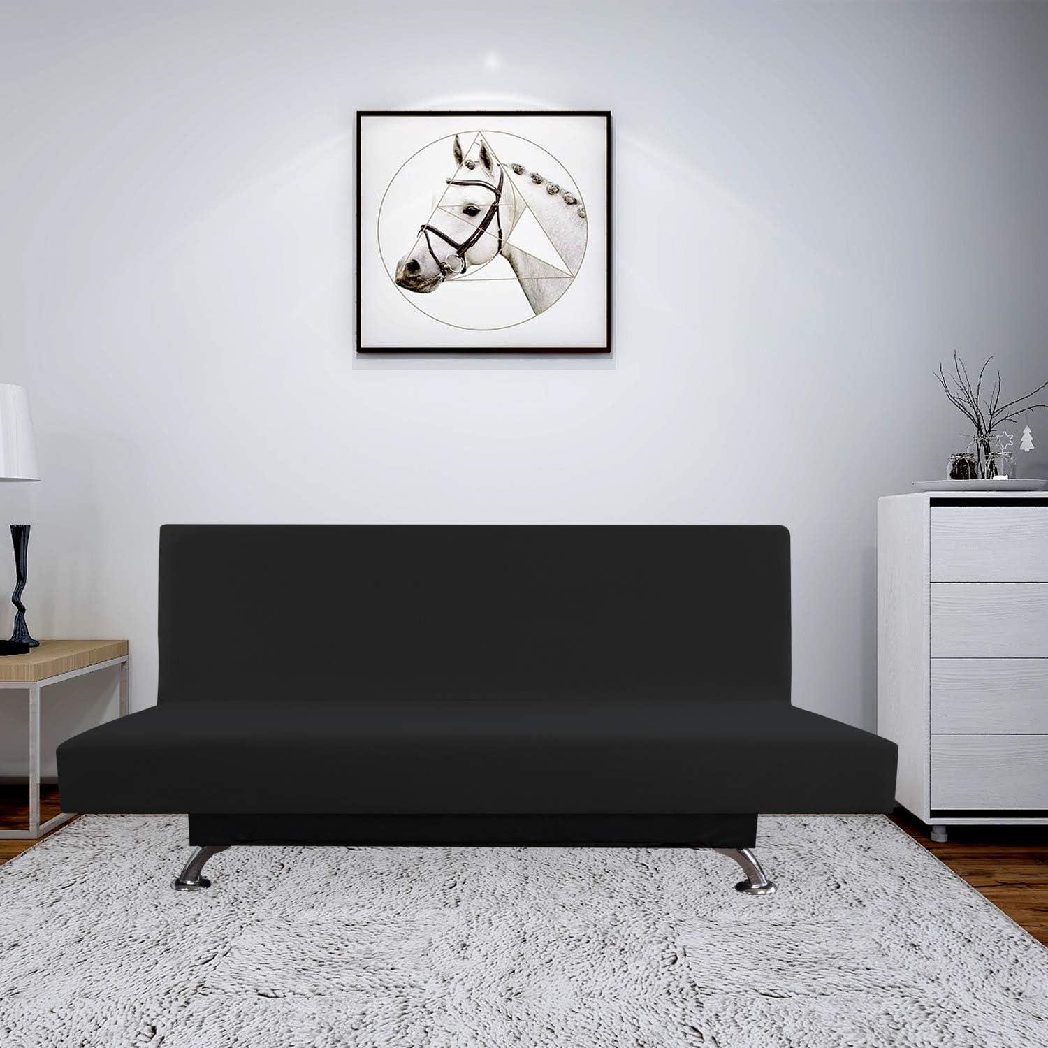 image:imageEasyGoing Fleece Stretch Sofa Slipcover Spandex NonSlip Soft Couch Sofa Cover Washable Furniture Protector with AntiSkid Foam and Elastic Bottom for Kids PetsLoveseat Dark GrayBlack