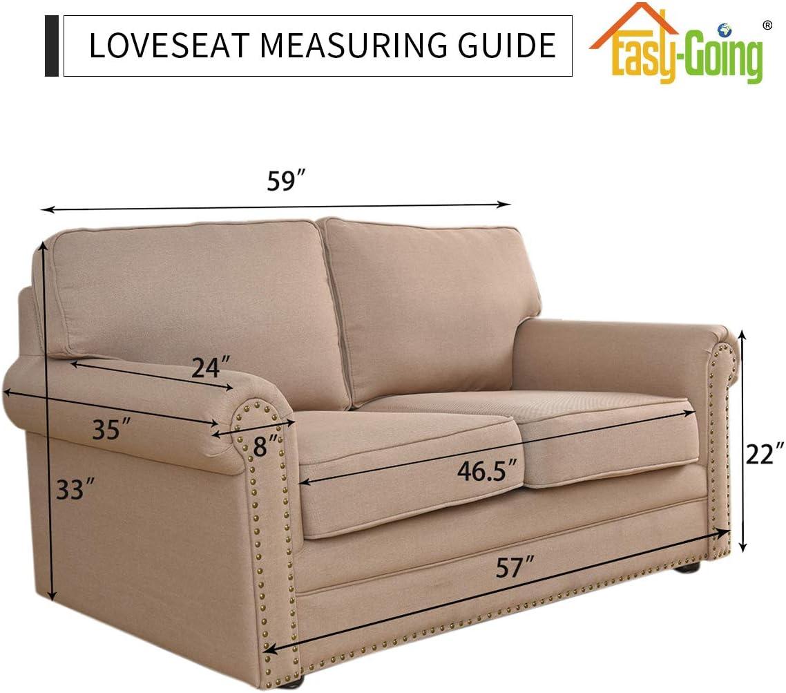 image:imageEasyGoing Fleece Stretch Sofa Slipcover Spandex NonSlip Soft Couch Sofa Cover Washable Furniture Protector with AntiSkid Foam and Elastic Bottom for Kids PetsLoveseat Dark GrayDark Gray