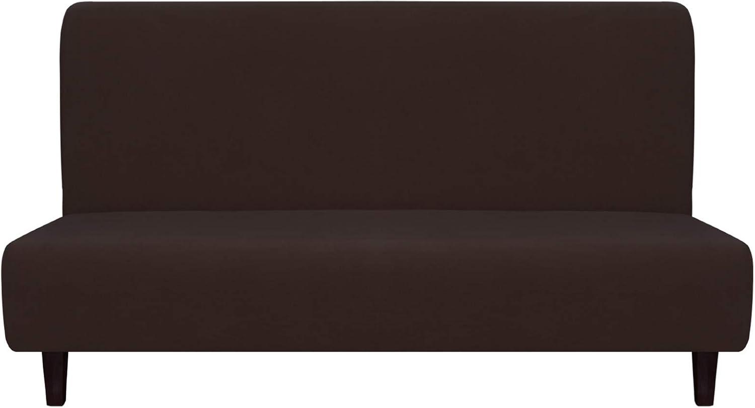 image:imageEasyGoing Fleece Stretch Sofa Slipcover Spandex NonSlip Soft Couch Sofa Cover Washable Furniture Protector with AntiSkid Foam and Elastic Bottom for Kids PetsLoveseat Dark GrayChocolate