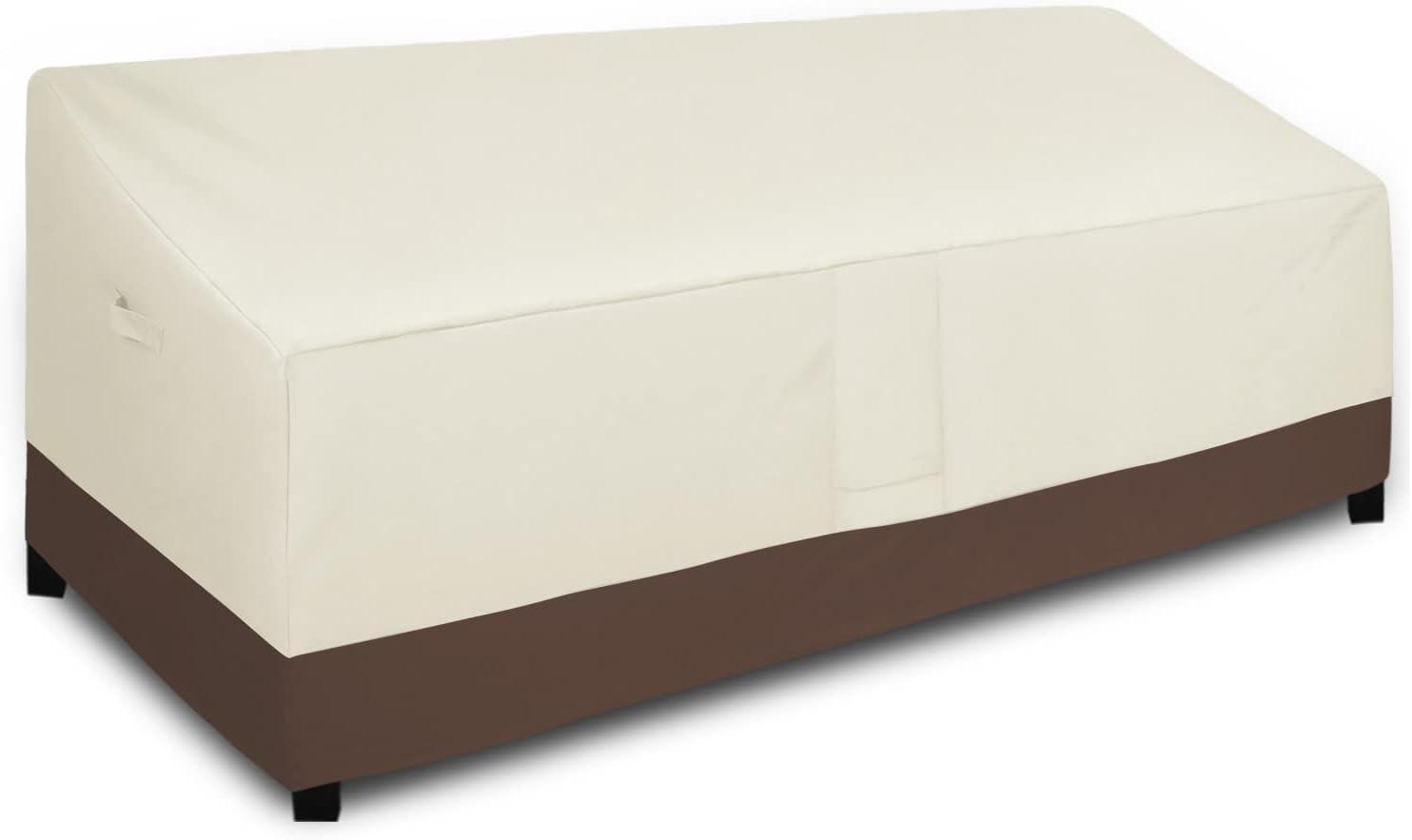 image:imageEasyGoing Heavy Duty 2 Seater Outdoor Loveseat Cover Waterproof Windproof Patio Furniture Sofa Cover with Air Vent 58Wx325Dx31H inch GrayDark GrayBeigeDark Brown