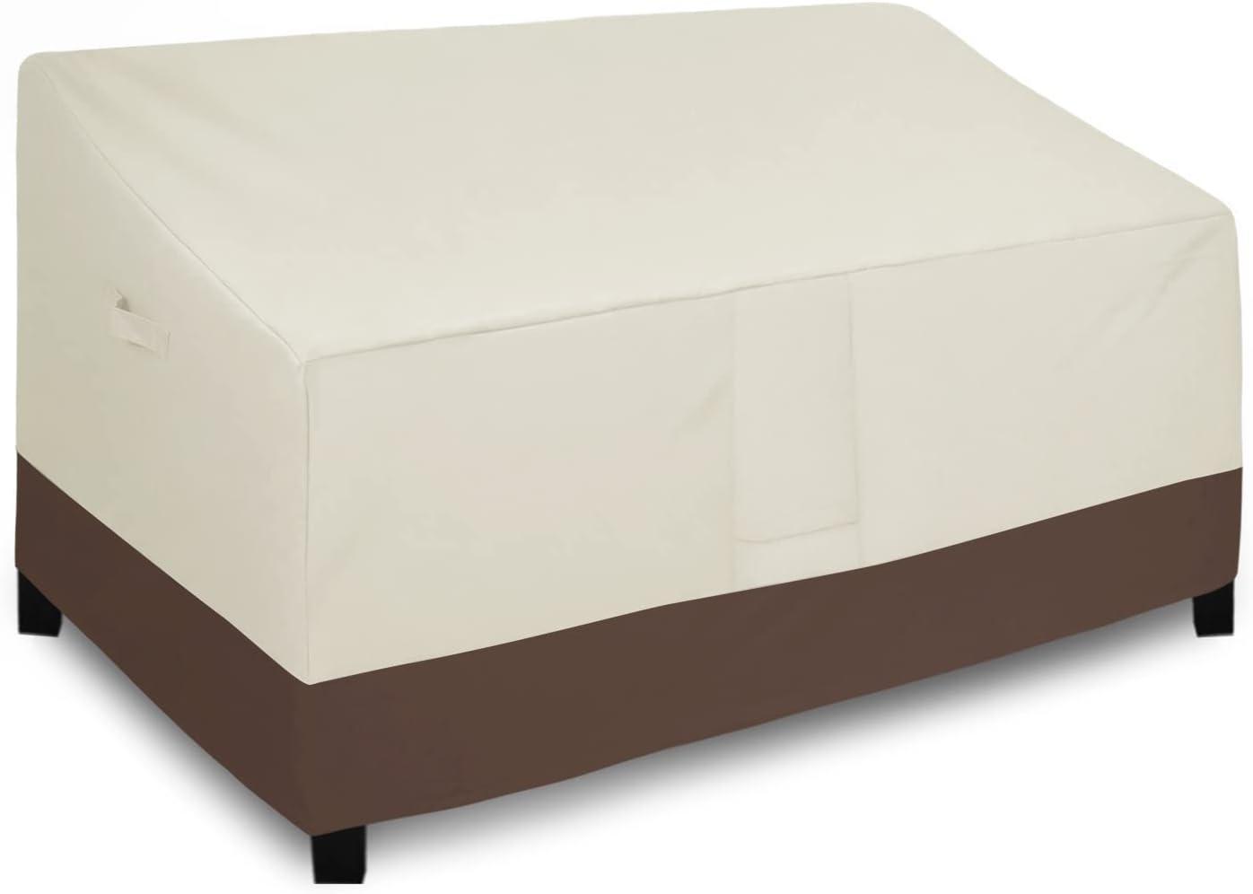 image:imageEasyGoing Heavy Duty 2 Seater Outdoor Loveseat Cover Waterproof Windproof Patio Furniture Sofa Cover with Air Vent 58Wx325Dx31H inch GrayDark GrayBeigeDark Brown