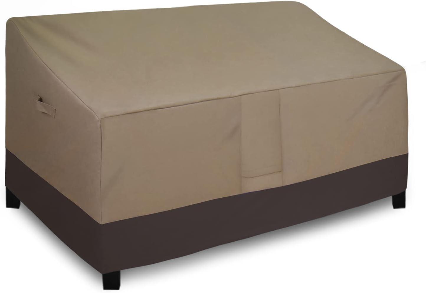 image:imageEasyGoing Heavy Duty 2 Seater Outdoor Loveseat Cover Waterproof Windproof Patio Furniture Sofa Cover with Air Vent 58Wx325Dx31H inch GrayDark GrayCamelDark Brown