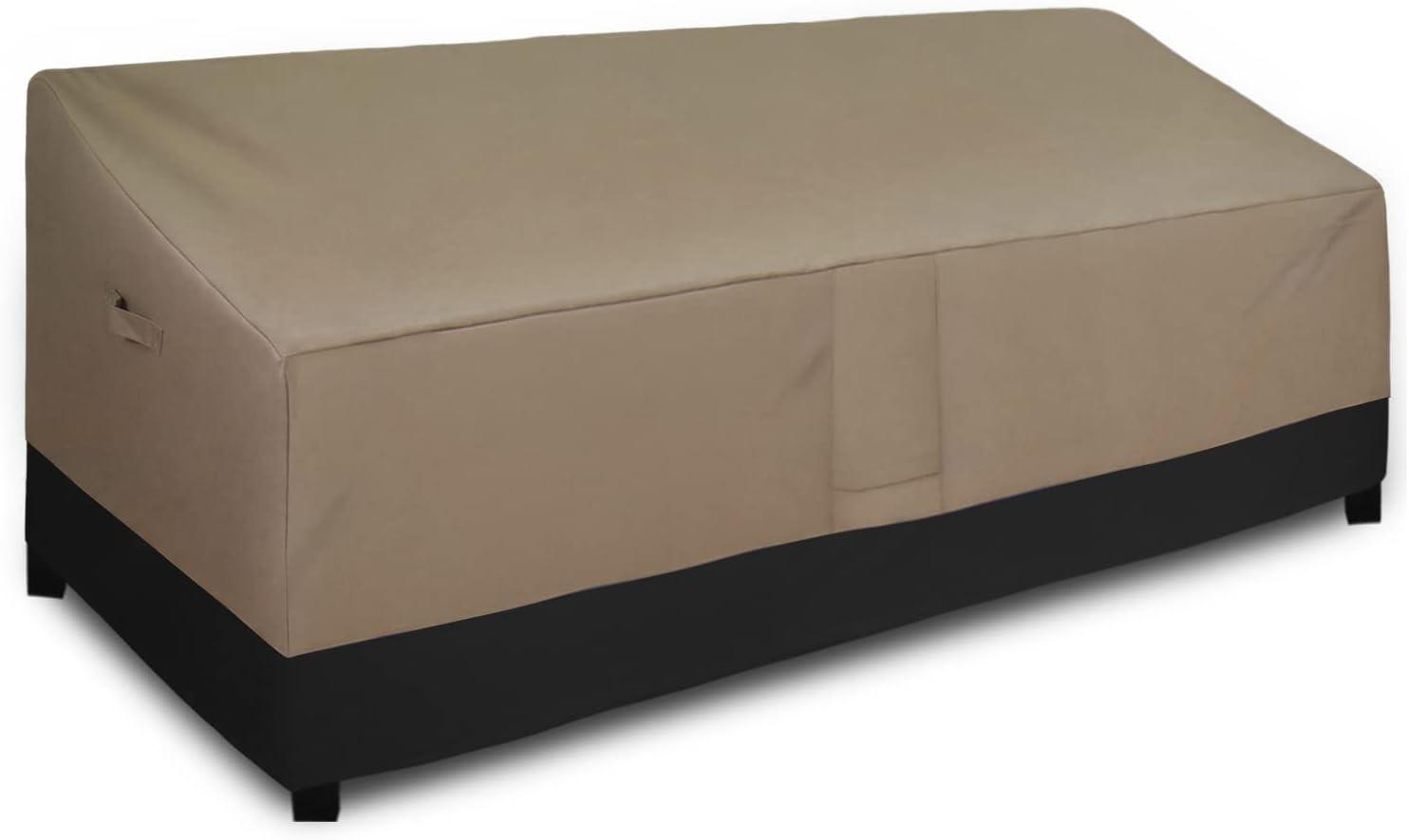 image:imageEasyGoing Heavy Duty 2 Seater Outdoor Loveseat Cover Waterproof Windproof Patio Furniture Sofa Cover with Air Vent 58Wx325Dx31H inch GrayDark GrayCamelDark Brown