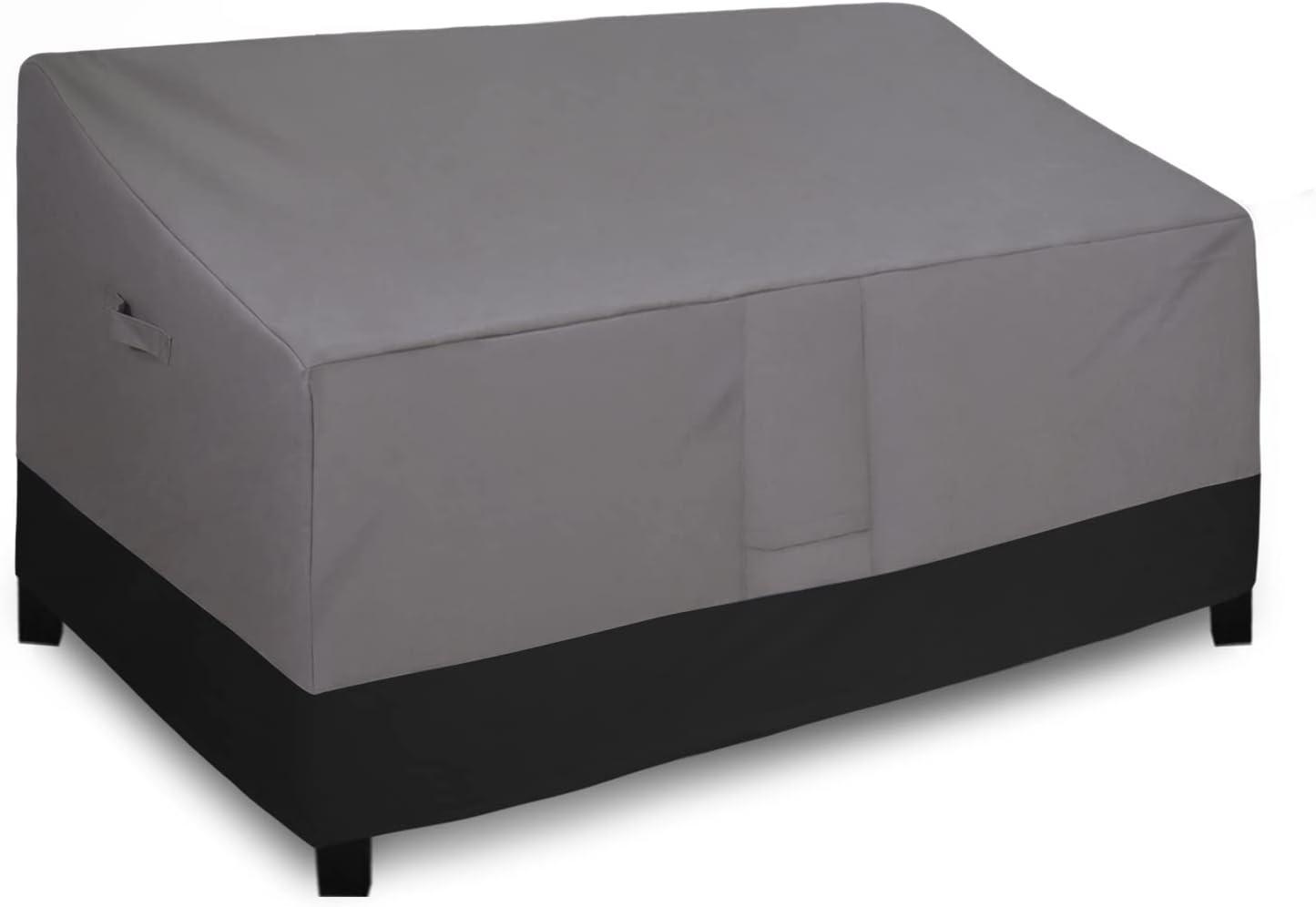image:imageEasyGoing Heavy Duty 2 Seater Outdoor Loveseat Cover Waterproof Windproof Patio Furniture Sofa Cover with Air Vent 58Wx325Dx31H inch GrayDark GrayGrayBlack