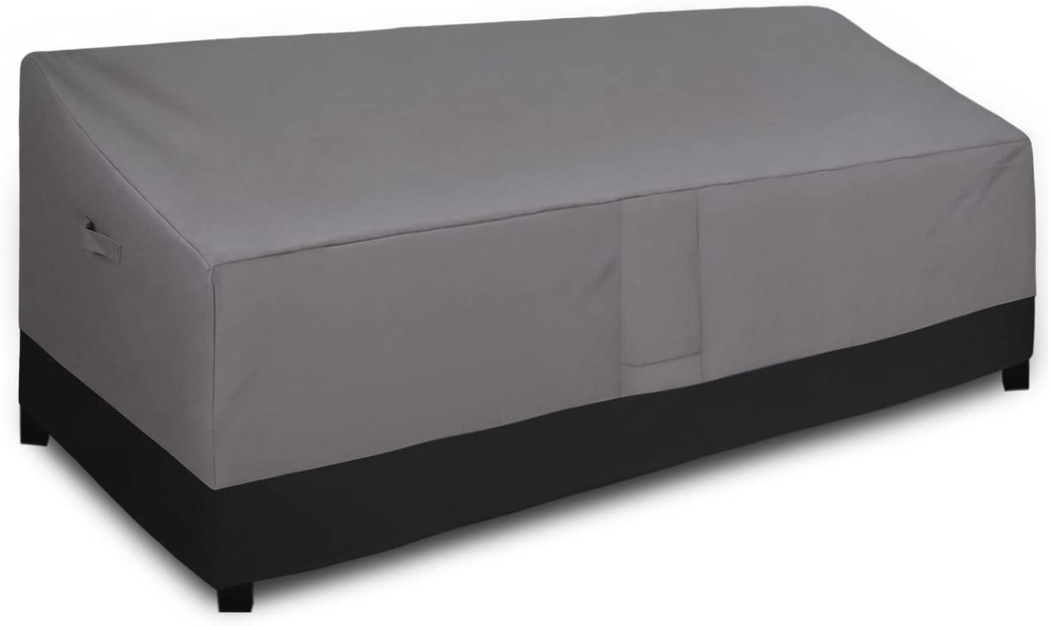 image:imageEasyGoing Heavy Duty 2 Seater Outdoor Loveseat Cover Waterproof Windproof Patio Furniture Sofa Cover with Air Vent 58Wx325Dx31H inch GrayDark GrayGrayBlack