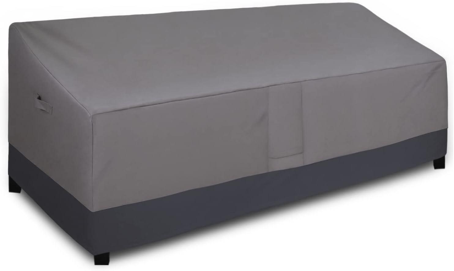 image:imageEasyGoing Heavy Duty 2 Seater Outdoor Loveseat Cover Waterproof Windproof Patio Furniture Sofa Cover with Air Vent 58Wx325Dx31H inch GrayDark GrayGrayDark Gray