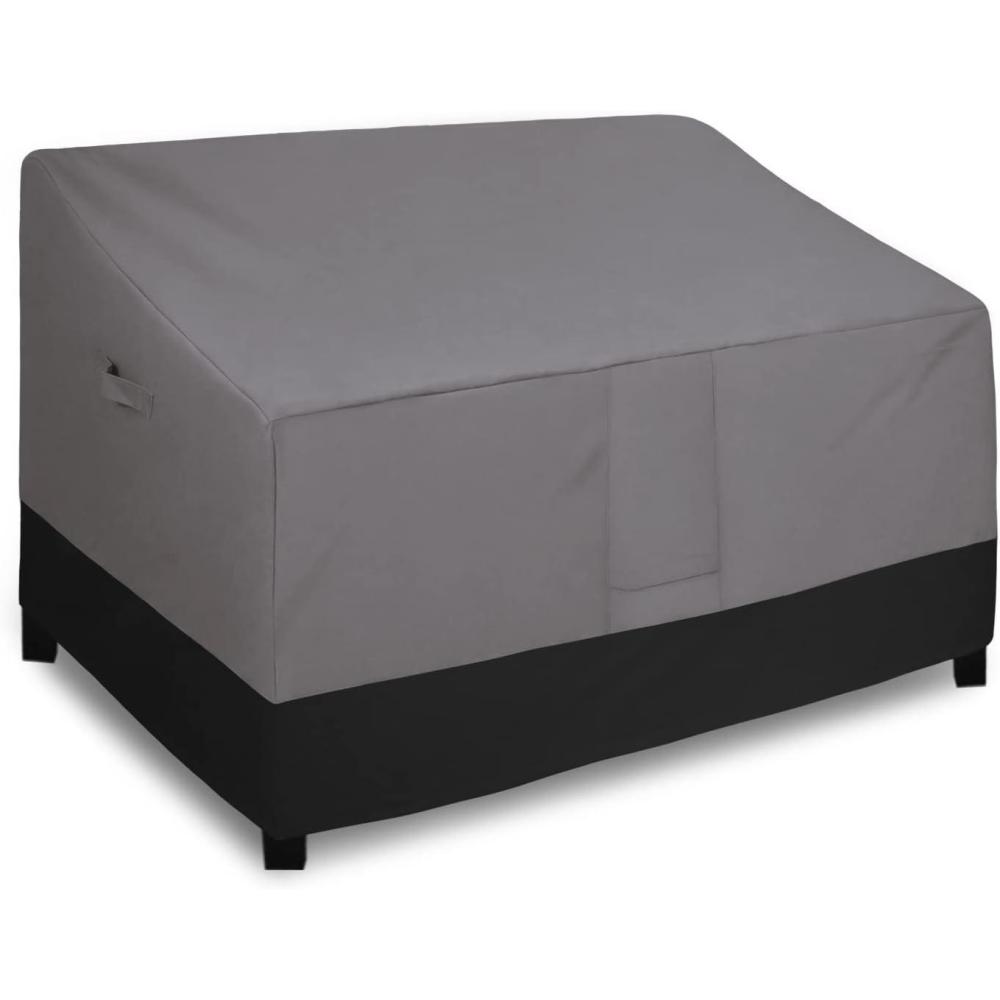 image:imageEasyGoing Heavy Duty 2 Seater Outdoor Loveseat Cover Waterproof Windproof Patio Furniture Sofa Cover with Air Vent 58Wx325Dx31H inch GrayDark GrayGrayBlack