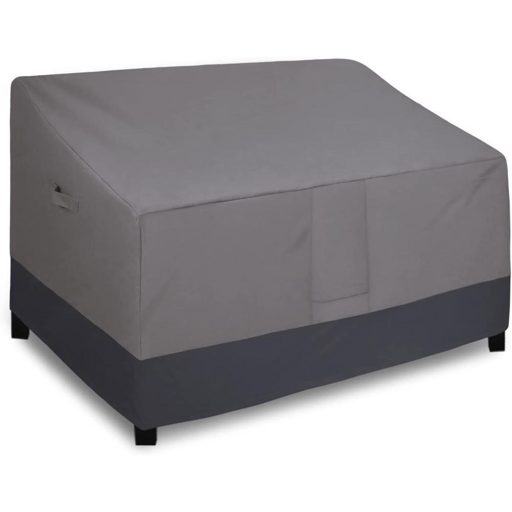 image:imageEasyGoing Heavy Duty 2 Seater Outdoor Loveseat Cover Waterproof Windproof Patio Furniture Sofa Cover with Air Vent 58Wx325Dx31H inch GrayDark GrayGrayDark Gray