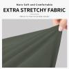Easy-Going 100% Dual Waterproof 2 Pieces Chair Cover Stretch Soft Couch Cover for Dogs, Sofa Slipcover for 1 Separate Cushion Couch Leakproof Furniture Protector for Kids, Pets Dark Gray(Grayish Green)