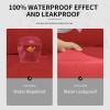 Easy-Going 100% Dual Waterproof 2 Pieces Chair Cover Stretch Soft Couch Cover for Dogs, Sofa Slipcover for 1 Separate Cushion Couch Leakproof Furniture Protector for Kids, Pets Dark Gray(Christmas Red)