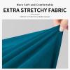 Easy-Going 100% Dual Waterproof 2 Pieces Chair Cover Stretch Soft Couch Cover for Dogs, Sofa Slipcover for 1 Separate Cushion Couch Leakproof Furniture Protector for Kids, Pets Dark Gray(Peacock Blue)