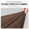 Easy-Going 100% Dual Waterproof 2 Pieces Chair Cover Stretch Soft Couch Cover for Dogs, Sofa Slipcover for 1 Separate Cushion Couch Leakproof Furniture Protector for Kids, Pets Dark Gray(Brown)