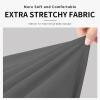 Easy-Going 100% Dual Waterproof 2 Pieces Chair Cover Stretch Soft Couch Cover for Dogs, Sofa Slipcover for 1 Separate Cushion Couch Leakproof Furniture Protector for Kids, Pets Dark Gray(Grey)