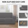 Easy-Going 100% Dual Waterproof 2 Pieces Chair Cover Stretch Soft Couch Cover for Dogs, Sofa Slipcover for 1 Separate Cushion Couch Leakproof Furniture Protector for Kids, Pets Dark Gray(Grey)