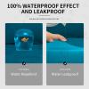 Easy-Going 100% Dual Waterproof 2 Pieces Chair Cover Stretch Soft Couch Cover for Dogs, Sofa Slipcover for 1 Separate Cushion Couch Leakproof Furniture Protector for Kids, Pets Dark Gray(Peacock Blue)