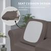Easy-Going 2 Pieces Microfiber Stretch Chair Slipcover – Spandex Soft Fitted Sofa Couch Cover Washable Furniture Protector with Elastic Bottom Kids Pet Chocolate(Taupe)