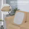 Easy-Going 2 Pieces Microfiber Stretch Chair Slipcover – Spandex Soft Fitted Sofa Couch Cover Washable Furniture Protector with Elastic Bottom Kids Pet Chocolate(Pale Yellow)