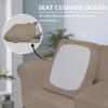 Easy-Going 2 Pieces Microfiber Stretch Chair Slipcover – Spandex Soft Fitted Sofa Couch Cover Washable Furniture Protector with Elastic Bottom Kids Pet Chocolate(Natural)