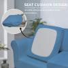 Easy-Going 2 Pieces Microfiber Stretch Chair Slipcover – Spandex Soft Fitted Sofa Couch Cover Washable Furniture Protector with Elastic Bottom Kids Pet Chocolate(Light Blue)