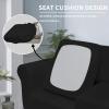 Easy-Going 2 Pieces Microfiber Stretch Chair Slipcover – Spandex Soft Fitted Sofa Couch Cover Washable Furniture Protector with Elastic Bottom Kids Pet Chocolate(Black)