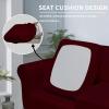 Easy-Going 2 Pieces Microfiber Stretch Chair Slipcover – Spandex Soft Fitted Sofa Couch Cover Washable Furniture Protector with Elastic Bottom Kids Pet Chocolate(Wine)