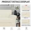 Easy-Going 2 Pieces Microfiber Stretch Chair Slipcover – Spandex Soft Fitted Sofa Couch Cover Washable Furniture Protector with Elastic Bottom Kids Pet Chocolate(Ivory)