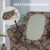 Easy-Going 2 Pieces Microfiber Stretch Chair Slipcover – Spandex Soft Fitted Sofa Couch Cover Washable Furniture Protector with Elastic Bottom Kids Pet Chocolate(Quatrefoil/Camel)