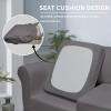 Easy-Going 2 Pieces Microfiber Stretch Chair Slipcover – Spandex Soft Fitted Sofa Couch Cover Washable Furniture Protector with Elastic Bottom Kids Pet Chocolate(Light Gray)