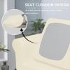 Easy-Going 2 Pieces Microfiber Stretch Chair Slipcover – Spandex Soft Fitted Sofa Couch Cover Washable Furniture Protector with Elastic Bottom Kids Pet Chocolate(Ivory)