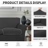 Easy-Going 2 Pieces Microfiber Stretch Chair Slipcover – Spandex Soft Fitted Sofa Couch Cover Washable Furniture Protector with Elastic Bottom Kids Pet Chocolate(Dark Gray)