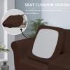 Easy-Going 2 Pieces Microfiber Stretch Chair Slipcover – Spandex Soft Fitted Sofa Couch Cover Washable Furniture Protector with Elastic Bottom Kids Pet Chocolate(Coffee)