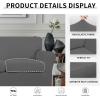 Easy-Going 2 Pieces Microfiber Stretch Chair Slipcover – Spandex Soft Fitted Sofa Couch Cover Washable Furniture Protector with Elastic Bottom Kids Pet Chocolate(Grey)