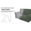 Easy-Going Fleece Stretch Sofa Slipcover Spandex Non-Slip Soft Couch Sofa Cover, Washable Furniture Protector with Anti-Skid Foam and Elastic Bottom for Kids, Pets(Loveseat, Dark Gray)(Grayish Green)