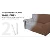 Easy-Going Fleece Stretch Sofa Slipcover Spandex Non-Slip Soft Couch Sofa Cover, Washable Furniture Protector with Anti-Skid Foam and Elastic Bottom for Kids, Pets(Loveseat, Dark Gray)(Brown)