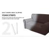 Easy-Going Fleece Stretch Sofa Slipcover Spandex Non-Slip Soft Couch Sofa Cover, Washable Furniture Protector with Anti-Skid Foam and Elastic Bottom for Kids, Pets(Loveseat, Dark Gray)(Chocolate)